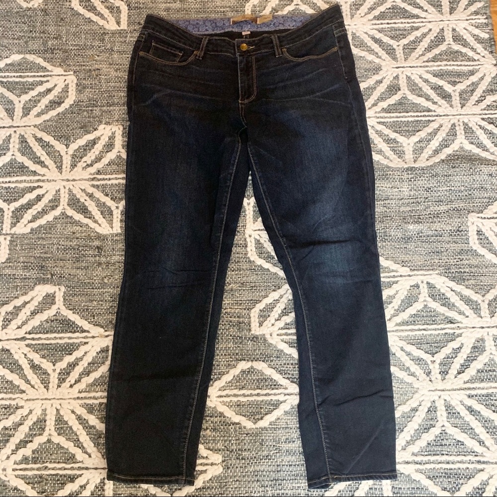 Paige Denim Skyline dark wash jeans 32 skinny crop